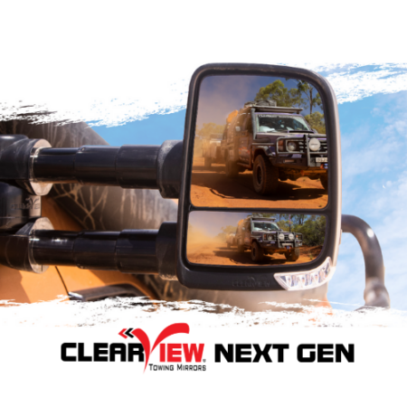 Clearview Towing Mirrors [Next, Pair, Heat, Camera, Power-Fold, BSM, OAT Sensor, Indicators, Electric] - Ford Ranger MY22 on, Ford Everest MY22 on - Heat, Camera, Power-Fold, BSM, OAT Sensor, Indicators, Electric, Raw