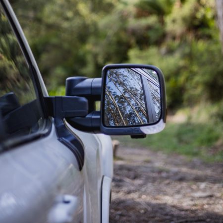 Clearview Towing Mirrors [Compact, Pair, Heat, Camera, Power-Fold, BSM, Memory, Puddle Lights, Indicators (Cat 6), Electric] - Toyota LandCruiser 300 Series
